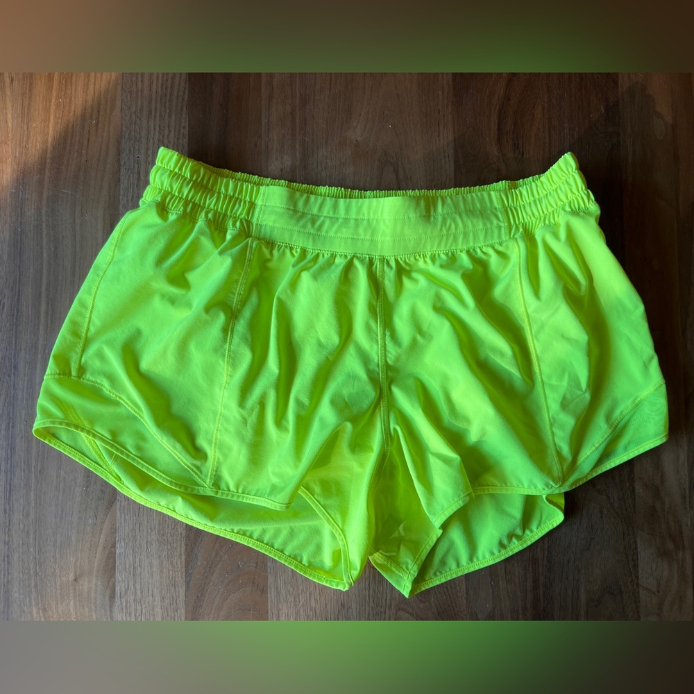 Lululemon Athletica Neon Yellow Women's Athletic Shorts
